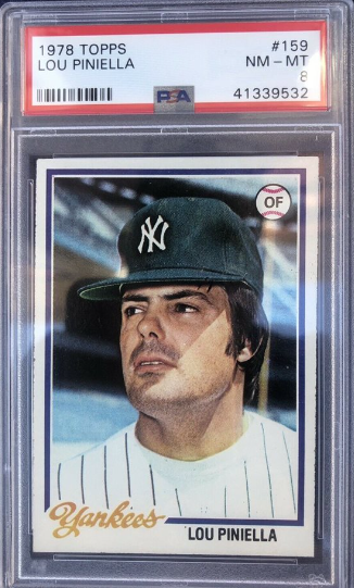 1978 Lou Piniella Topps Baseball Card