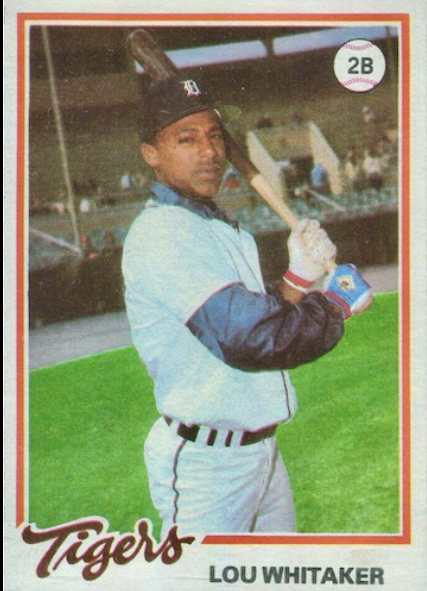 1978 Lou Whitaker Topps Baseball Card