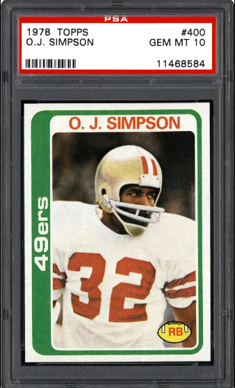 1978 O.J. Simpson Topps Football Card