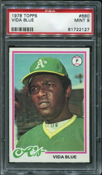 1978 Vida Blue Topps Baseball Card