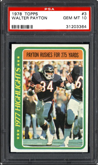 1978 Walter Payton Topps Football Card