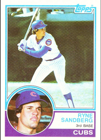 1982 Ryne Sandberg Topps Baseball Card