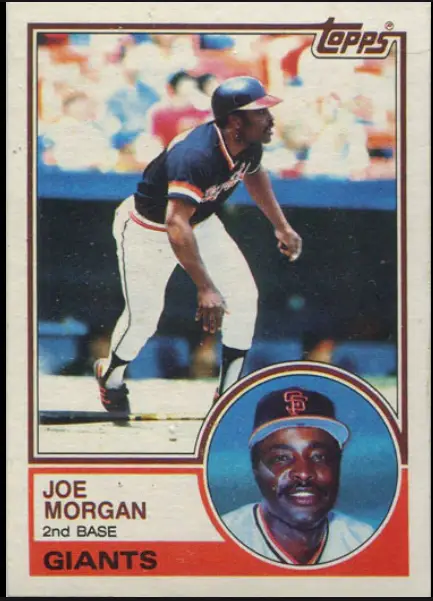 1983 Joe Morgan Topps Baseball Card