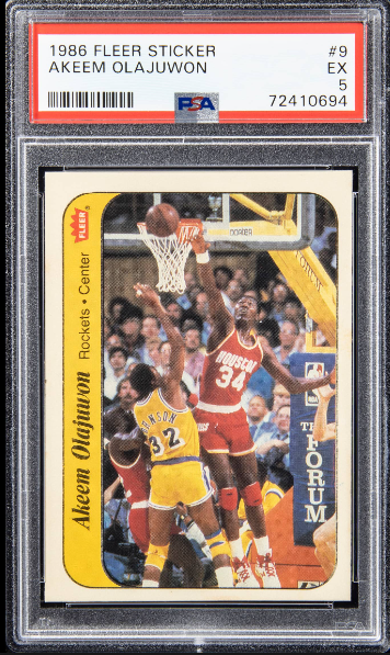 1986-87 Hakeem Olajuwon Fleer Sticker