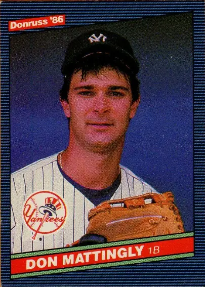 1986 Don Mattingly Donruss Baseball Card