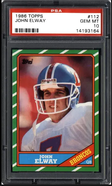 1986 Topps John Elway Autographed Card