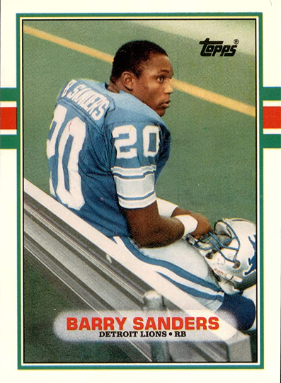 1987 Barry Sanders Topps Football Card