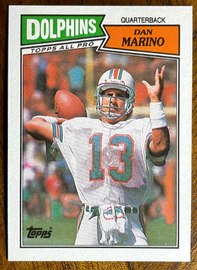 1987 Dan Marino Topps Football Card