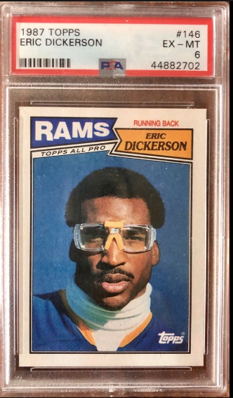 1987 Eric Dickerson Topps Football Card