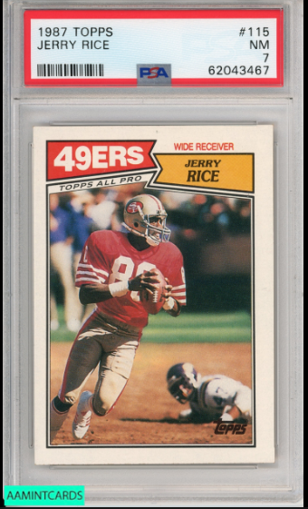 1987 Jerry Rice Topps Football Card