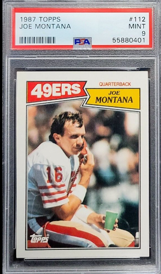 1987 Joe Montana Topps Football Card