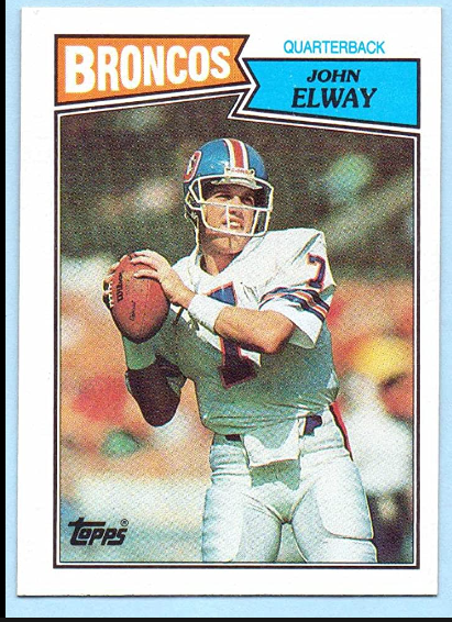 1987 John Elway Topps Football Card