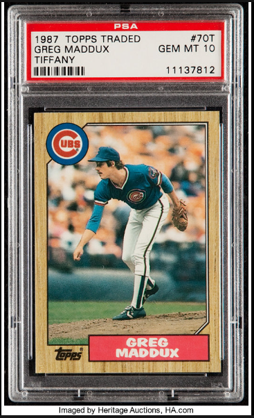 1987 Topps Tiffany Greg Maddux Rookie Card