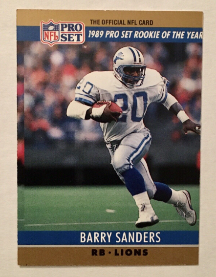 1989 Barry Sanders Pro Set Platinum Rookie Card