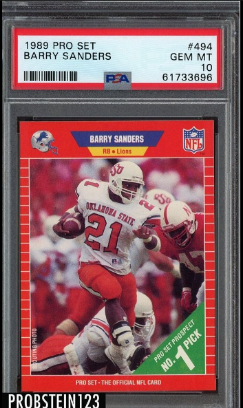 1989 Barry Sanders Pro Set Rookie Card