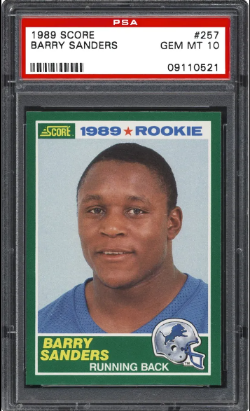 1989 Barry Sanders Score Rookie Card