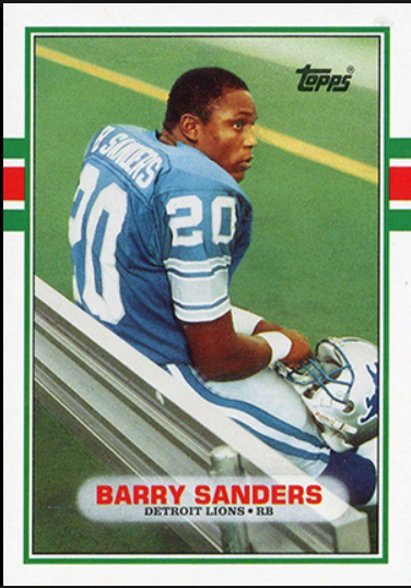 1989 Barry Sanders Topps Tiffany Card