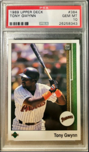 Tony Gwynn autographed baseball card