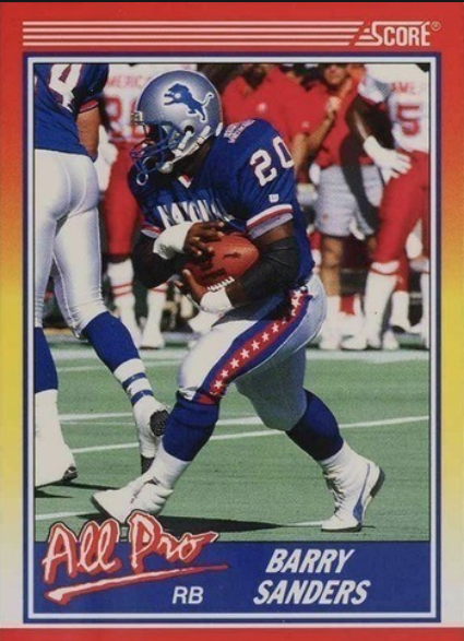 1990 Barry Sanders Score Supplemental Rookie Card