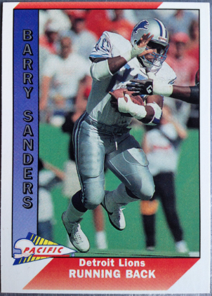 1991 Barry Sanders Pacific Football Card