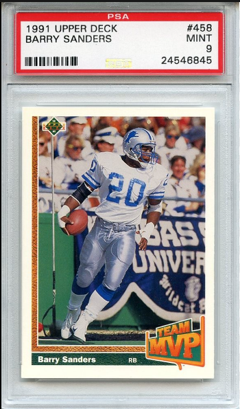 1991 Barry Sanders Upper Deck Rookie Standouts