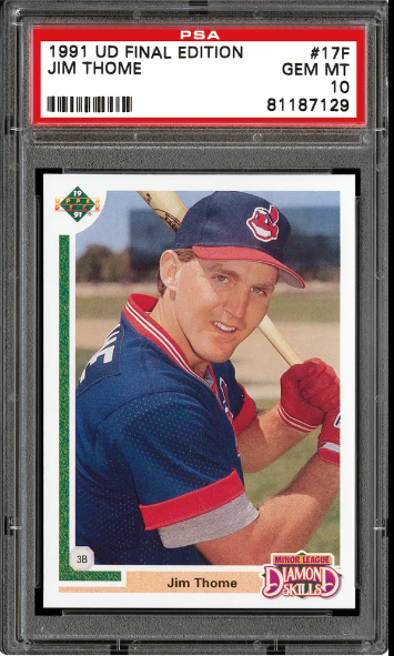 1991 Jim Thome Upper Deck Card