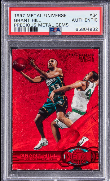 1996-97 Grant Hill Metal Universe Precious Metal Gems Red