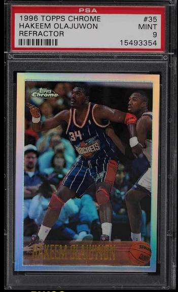 1996 Hakeem Olajuwon Topps Chrome Refractor