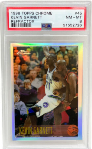 1996 Kevin Garnett Topps Chrome Refractor