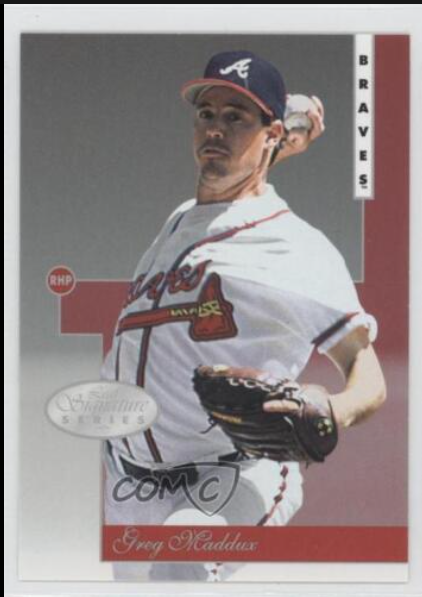 1996 Leaf Signature Series Greg Maddux Autograph Card