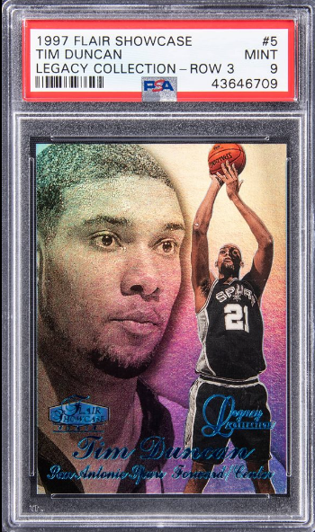 1997-98 Tim Duncan Flair Showcase Row 3 Legacy Collection