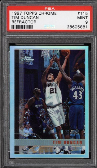 1997-98 Tim Duncan Topps Chrome Refractor