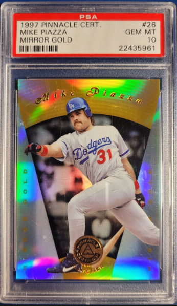 1997 Pinnacle Certified Mirror Gold Mike Piazza