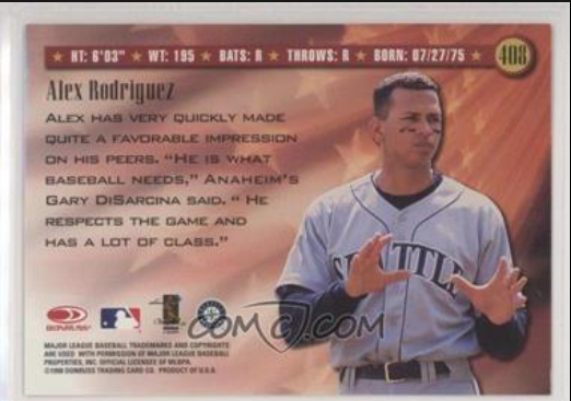 1998 Donruss Crusade Red Alex Rodriguez