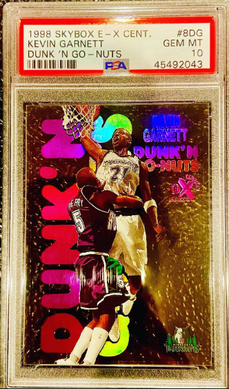 1998 Kevin Garnett Skybox E-X Century Dunk 'N Go Nuts