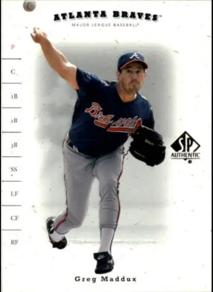 2001 SP Authentic Chirography Greg Maddux Autograph Card