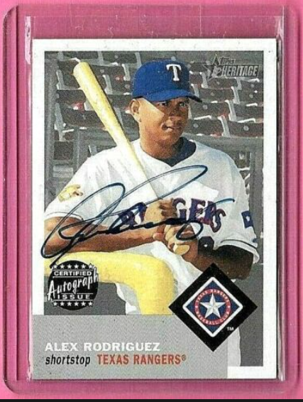 2002 Alex Rodriguez Topps Tribute Milestone Materials Autograph