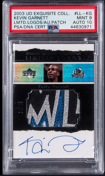 2003 Kevin Garnett Exquisite Collection Limited Logos Autograph Patch