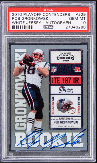 2010 Rob Gronkowski Panini Playoff Contenders Rookie