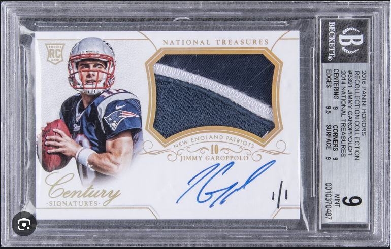 2014 Jimmy Garoppolo National Treasures Rookie