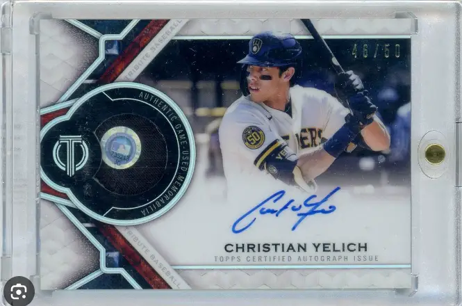 2021 Christian Yelich Autograph Card