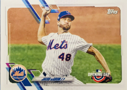 2021 Jacob deGrom Topps Opening Day Card2021 Jacob deGrom Topps Opening Day Card