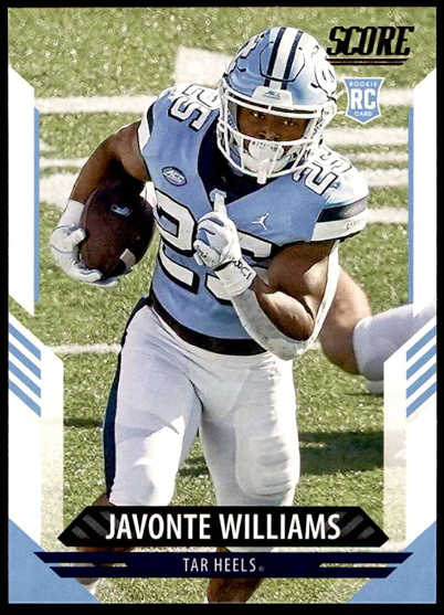 2021 Javonte Williams Score Football Cards