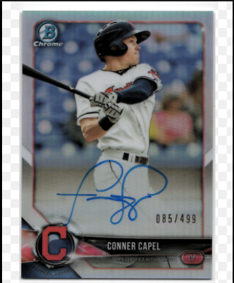 Bowman Chrome Conner Capel Prospect Autographs card