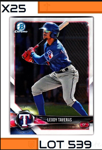 Bowman Chrome Draft Auto Leody Taveras