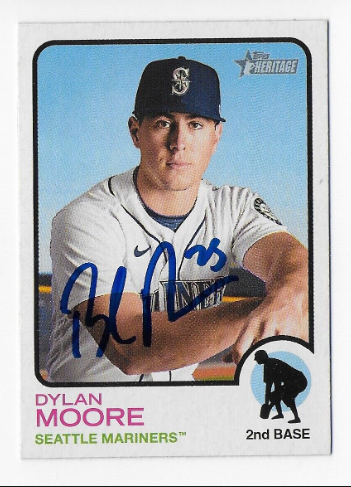 Bowman Chrome Dylan Moore Autograph Rookie Card