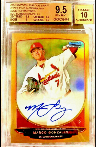 Bowman Chrome Marco Gonzales Draft Gold Refractor