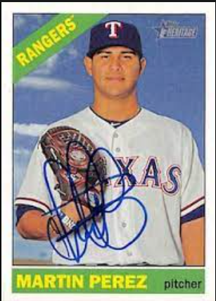 Bowman Chrome Martin Perez Autograph Rookie Card