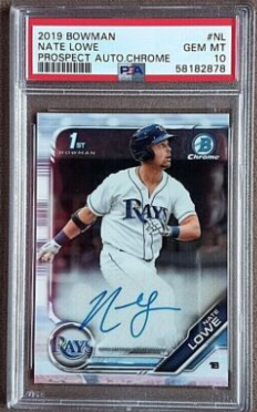 Bowman Chrome Prospect Autographs Nathaniel Lowe