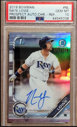 Bowman Chrome Prospect Autographs Refractor Nathaniel Lowe